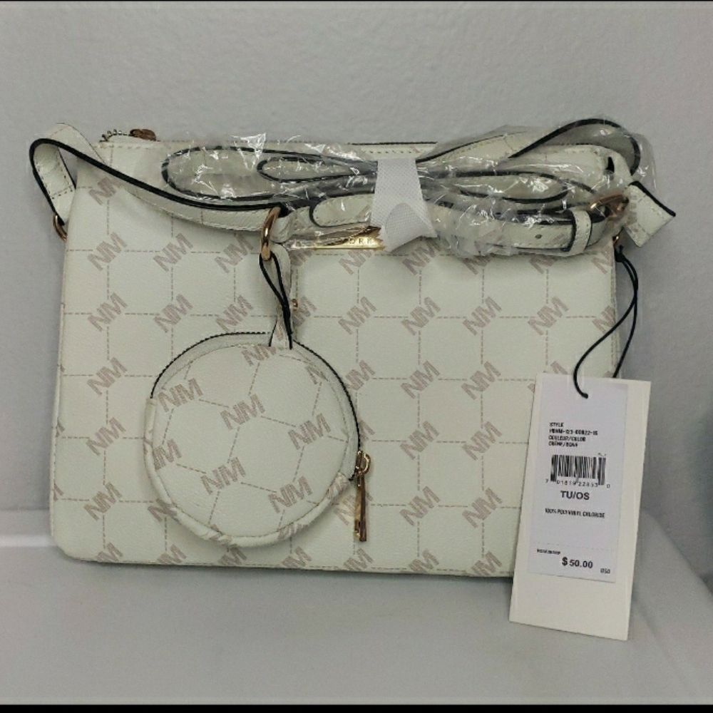 NWT Nicole Miller Crossbody Shoulder Bag and Matching Coin Purse